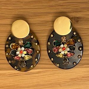 J Crew Earrings Jewel/Gemstone and Tortoise Shell - Dragonfly